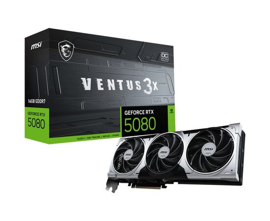 Видеокарта MSI GeForce RTX5080 16GB VENTUS 3X OC PLUS (RTX 5080 16G VENTUS 3X OC PLUS), изображение 7 Видеокарта MSI GeForce RTX5080 16GB VENTUS 3X OC PLUS (RTX 5080 16G VENTUS 3X OC PLUS), изображение 7