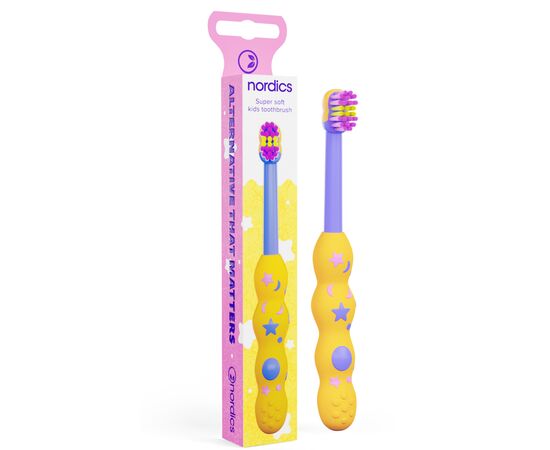 Дитяча зубна щітка Nordics Baby 4080 Soft жовта (3800500324074)