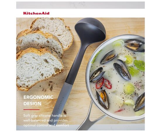 Половник KitchenAid Coreline, 31,5 см, сірий (KAS006OHCGG), изображение 5 Половник KitchenAid Coreline, 31,5 см, сірий (KAS006OHCGG), изображение 5