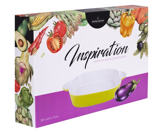 Форма для выпечки Limited Edition Inspiration прямокутна 39.5 х 24.5 х 7.3 см Зелена (HJ1268), изображение 2 Форма для выпечки Limited Edition Inspiration прямокутна 39.5 х 24.5 х 7.3 см Зелена (HJ1268), изображение 2