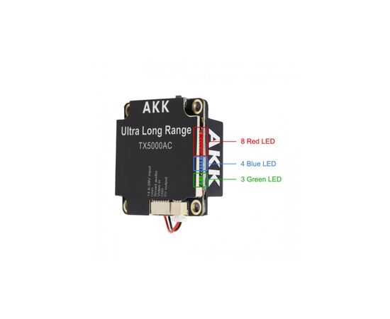 Видеопередатчик (VTX) AKK Ultra Long Range 5W 4.9G-6G 96CH (TX5000AC), изображение 7 Видеопередатчик (VTX) AKK Ultra Long Range 5W 4.9G-6G 96CH (TX5000AC), изображение 7
