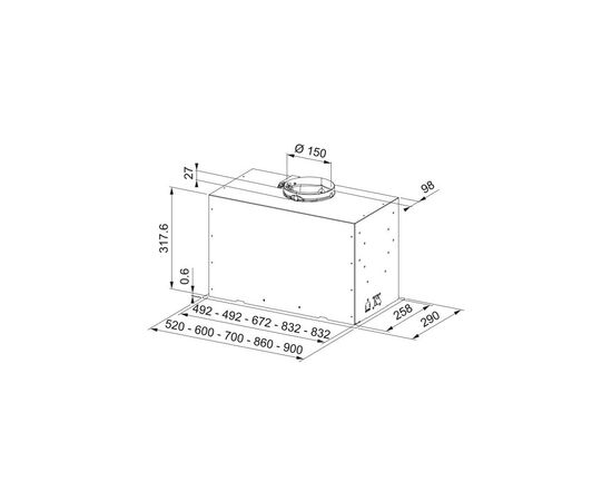 Вытяжка кухонная Franke Box Flush Basic FBFE BK A52 (305.0729.555), изображение 6 Вытяжка кухонная Franke Box Flush Basic FBFE BK A52 (305.0729.555), изображение 6