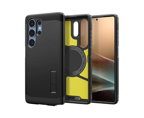 Чехол для мобильного телефона Spigen Samsung Galaxy S25 Ultra, Tough Armor MagFit, Black (ACS08964), изображение 7 Чехол для мобильного телефона Spigen Samsung Galaxy S25 Ultra, Tough Armor MagFit, Black (ACS08964), изображение 7