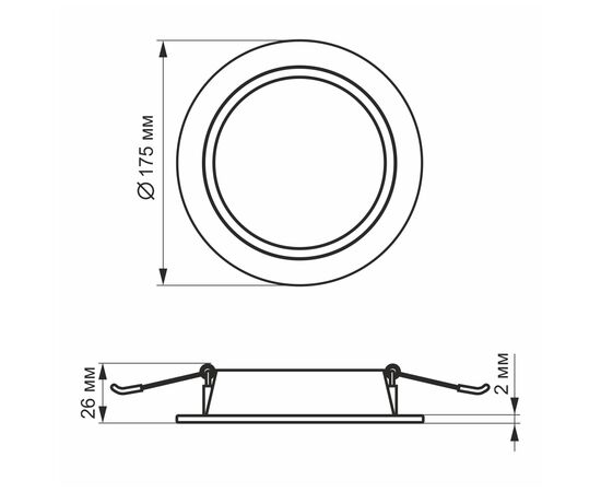 Светильник Videx LED 15W 5000K 220V (VL-DLBR-155), изображение 5 Светильник Videx LED 15W 5000K 220V (VL-DLBR-155), изображение 5