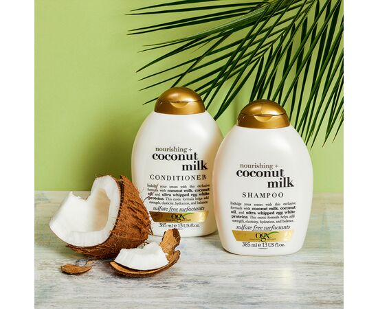 Шампунь OGX Coconut Milk Питательный с кокосовым молоком 385 мл (0022796970053), изображение 7 Шампунь OGX Coconut Milk Питательный с кокосовым молоком 385 мл (0022796970053), изображение 7