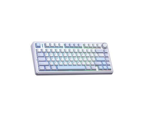 Клавиатура Aula F75 Gasket Greywood V3 switch Hot-Swap PBT Wireless/Bluetooth/USB Blue (6948391208633), изображение 2 Клавиатура Aula F75 Gasket Greywood V3 switch Hot-Swap PBT Wireless/Bluetooth/USB Blue (6948391208633), изображение 2