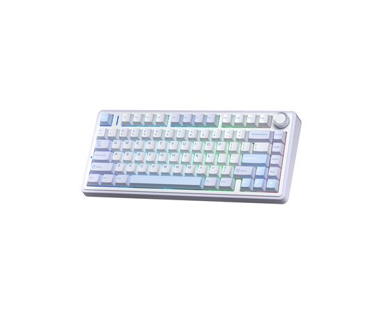 Клавиатура Aula F75 Gasket Greywood V3 switch Hot-Swap PBT Wireless/Bluetooth/USB Blue (6948391208633), изображение 3 Клавиатура Aula F75 Gasket Greywood V3 switch Hot-Swap PBT Wireless/Bluetooth/USB Blue (6948391208633), изображение 3