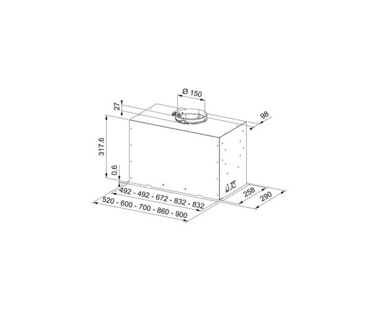 Вытяжка кухонная Franke Box Flush Basic FBFE LG A52 (305.0729.554), изображение 6 Вытяжка кухонная Franke Box Flush Basic FBFE LG A52 (305.0729.554), изображение 6