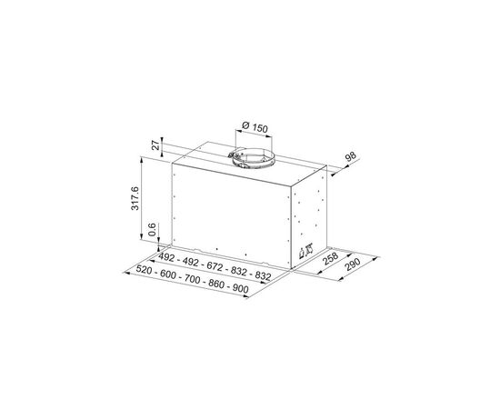 Вытяжка кухонная Franke Box Flush Basic FBFE LG A70 (305.0729.553), изображение 5 Вытяжка кухонная Franke Box Flush Basic FBFE LG A70 (305.0729.553), изображение 5
