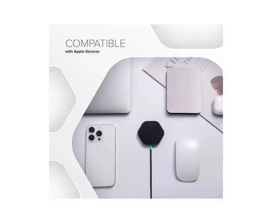 Зарядное устройство Canyon wireless charger HEXAGON 110 Dark Grey Blue (CNS-WCS110), изображение 5 Зарядное устройство Canyon wireless charger HEXAGON 110 Dark Grey Blue (CNS-WCS110), изображение 5