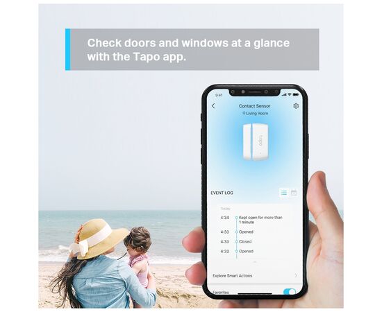 Датчик відкриття TP-Link TAPO-T110, зображення 4 Датчик відкриття TP-Link TAPO-T110, зображення 4