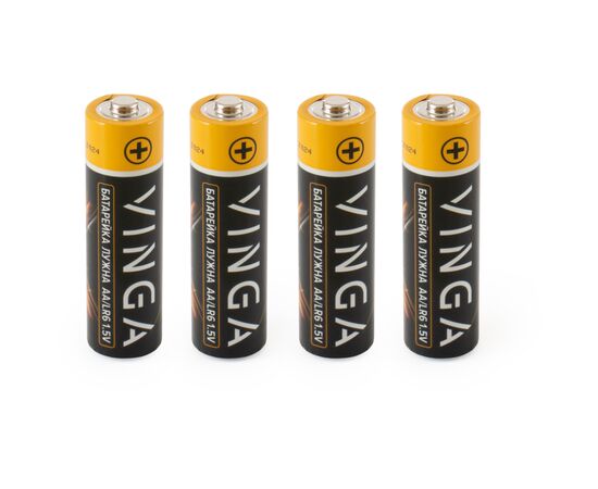 Батарейка AA LR6 Alkaline 4pcs Blister Vinga (VJABAA4), изображение 2 Батарейка AA LR6 Alkaline 4pcs Blister Vinga (VJABAA4), изображение 2