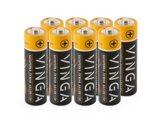 Батарейка AA LR6 Alkaline 8pcs Blister Vinga (VJABAA8), изображение 2 Батарейка AA LR6 Alkaline 8pcs Blister Vinga (VJABAA8), изображение 2