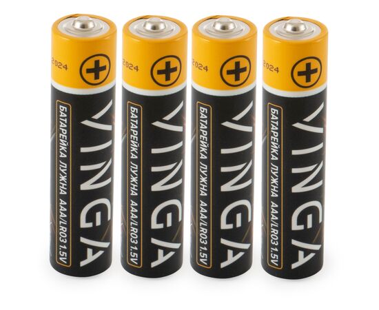 Батарейка AAA LR03 Alkaline 4pcs Blister Vinga (VJABAAA4), изображение 2 Батарейка AAA LR03 Alkaline 4pcs Blister Vinga (VJABAAA4), изображение 2