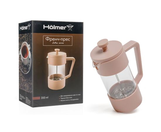 Френч-пресс Hölmer Lotus Бежевий 350 мл (FP-00350-PBE Lotus), изображение 7 Френч-пресс Hölmer Lotus Бежевий 350 мл (FP-00350-PBE Lotus), изображение 7