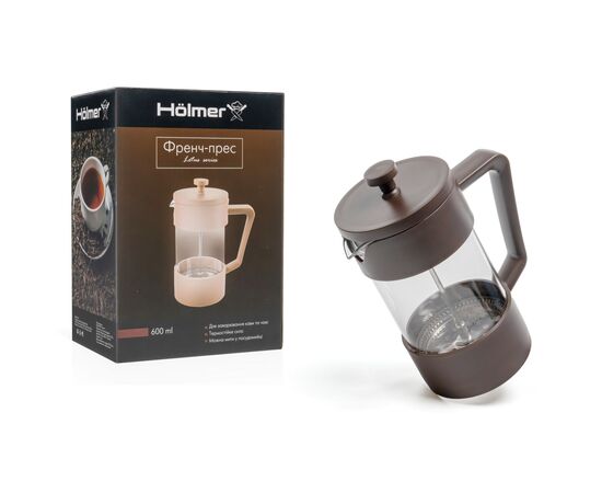 Френч-пресс Hölmer Lotus Чорний 600 мл (FP-00600-PBR Lotus), изображение 7 Френч-пресс Hölmer Lotus Чорний 600 мл (FP-00600-PBR Lotus), изображение 7