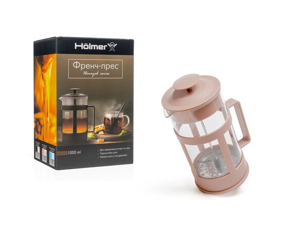 Френч-пресс Hölmer Honeyed Бежевий 1 л (FP-01000-PBE Honeyed), изображение 7 Френч-пресс Hölmer Honeyed Бежевий 1 л (FP-01000-PBE Honeyed), изображение 7