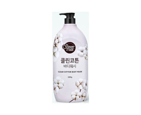 Гель для душа KeraSys Shower Mate Clean Cotton 1200 мл (8801046307458)