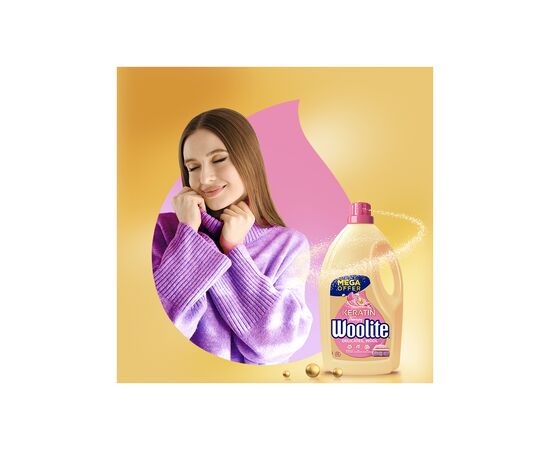 Гель для стирки Woolite Для шерсти и деликатных тканей С кератином 4.5 л (5908252004546), изображение 2 Гель для стирки Woolite Для шерсти и деликатных тканей С кератином 4.5 л (5908252004546), изображение 2