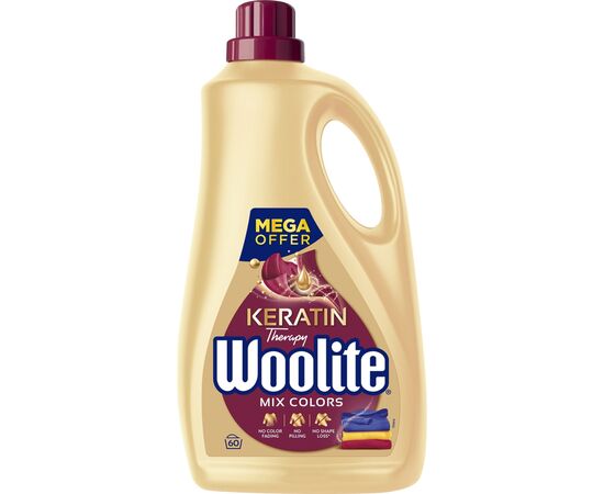 Гель для прання Woolite Для кольорових тканин З кератином 3.6 л (5900627090512)