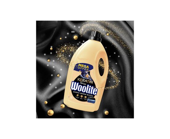 Гель для стирки Woolite Для черных, темных и джинсовых тканей С кератином 4.5 л (5900627056945), изображение 3 Гель для стирки Woolite Для черных, темных и джинсовых тканей С кератином 4.5 л (5900627056945), изображение 3