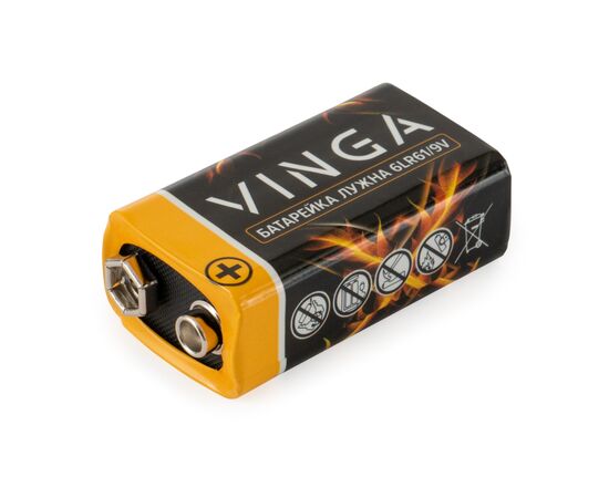 Батарейка 9V 6LR61 Alkaline Vinga (VJAB9V1), изображение 3 Батарейка 9V 6LR61 Alkaline Vinga (VJAB9V1), изображение 3