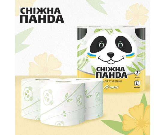 Туалетная бумага Сніжна Панда Super Absorb Aroma 2 слоя 4 рулона (4820183972934), изображение 2 Туалетная бумага Сніжна Панда Super Absorb Aroma 2 слоя 4 рулона (4820183972934), изображение 2