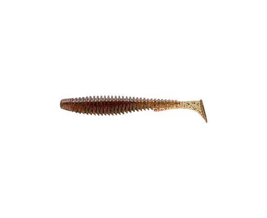 Силикон рыболовный FishUP U-Shad 3.5" 045 - Green Pumpkin/Red&Black (8шт/уп) (1864.09.57)