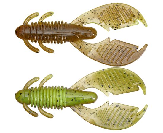 Силикон рыболовный Reins AX Craw 3.5" B08 Green Pumpkin Chart Melon (6 шт/уп.) (1552.09.30)