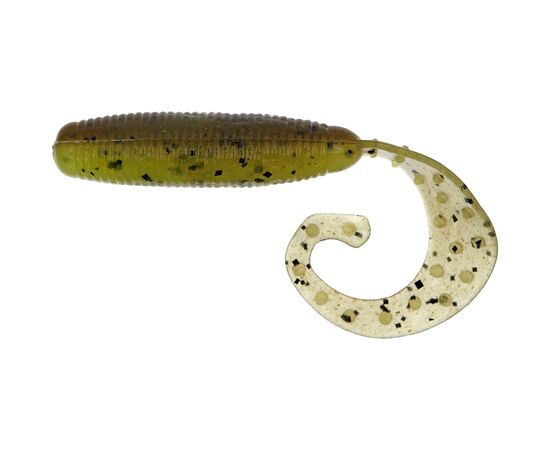 Силікон рибальський Reins Fat G-Tail Grub 4" B08 Green Pumpkin Chart Melon (8 шт/уп.) (1552.08.62)