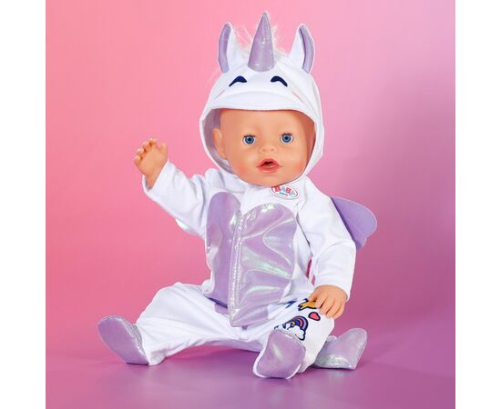 Аксессуар к кукле Zapf Одежда для куклы Baby Born - Комбинезон Единорога (838266), изображение 5 Аксессуар к кукле Zapf Одежда для куклы Baby Born - Комбинезон Единорога (838266), изображение 5