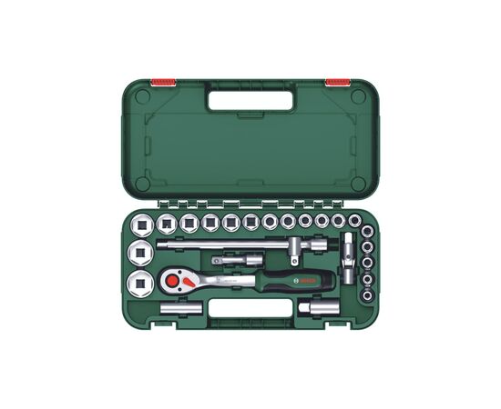 Набір інструментів Bosch торцевих 1/2", 25 шт, з тріскачкою (1.600.A02.Z9F)