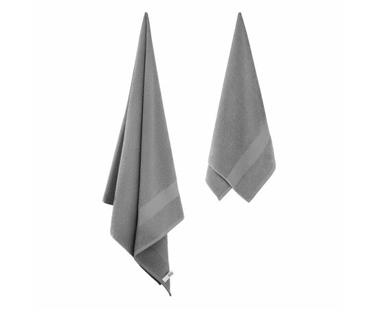 Рушник Ardesto набір махрових Essence 50х90 см, 70х140 см, 2шт, 100% бавовна, cірий темний (ART2358DG), зображення 5 Рушник Ardesto набір махрових Essence 50х90 см, 70х140 см, 2шт, 100% бавовна, cірий темний (ART2358DG), зображення 5