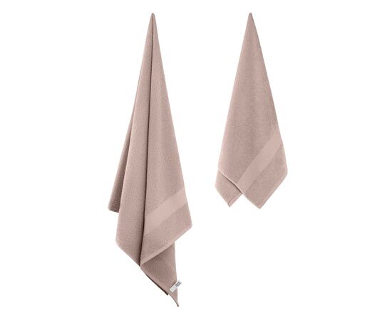 Полотенце Ardesto набор махровых Essence 50х90 см, 70х140 см, 2шт, 100% хлопок, бежевый (ART2358BE), изображение 5