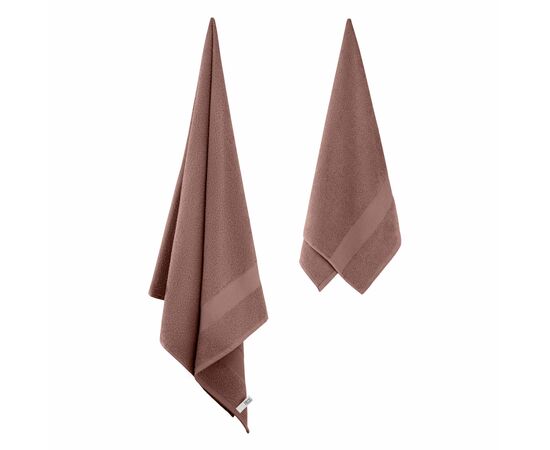 Рушник Ardesto набір махрових Essence 50х90 см, 70х140 см, 2шт, 100% бавовна, коричневий (ART2358BR), зображення 5 Рушник Ardesto набір махрових Essence 50х90 см, 70х140 см, 2шт, 100% бавовна, коричневий (ART2358BR), зображення 5