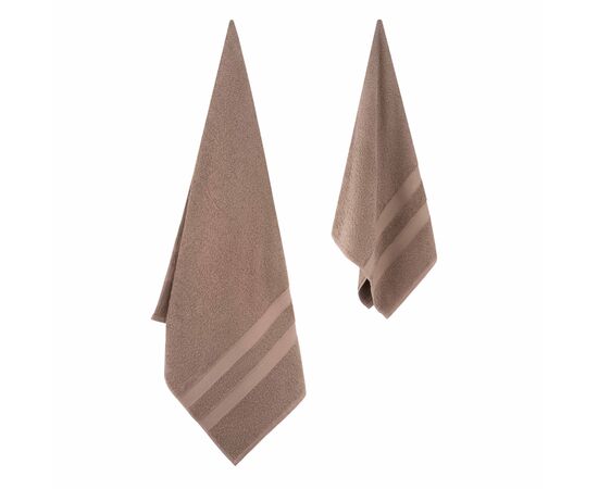 Полотенце Ardesto набор махровых Splendid 50х90 см, 70х140 см, 2шт, 100% хлопок, бежевый (ART2359BE), изображение 5