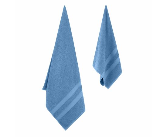 Полотенце Ardesto набор махровых Splendid 50х90 см, 70х140 см, 2шт, 100% хлопок, голубой (ART2359BL), изображение 5 Полотенце Ardesto набор махровых Splendid 50х90 см, 70х140 см, 2шт, 100% хлопок, голубой (ART2359BL), изображение 5