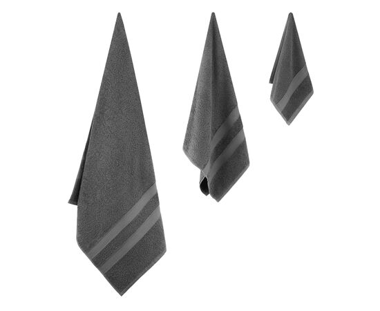 Рушник Ardesto Splendid 100% бавовна, сірий темний 30х50 см (ART2330DG), зображення 5 Рушник Ardesto Splendid 100% бавовна, сірий темний 30х50 см (ART2330DG), зображення 5