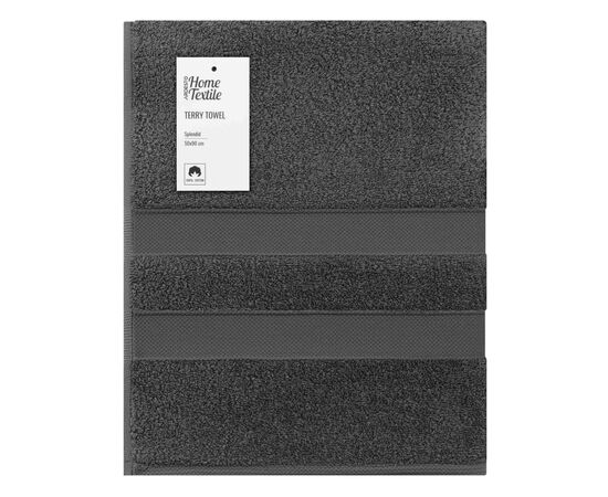 Рушник Ardesto Splendid 100% бавовна, сірий темний 50х90 см (ART2350DG)