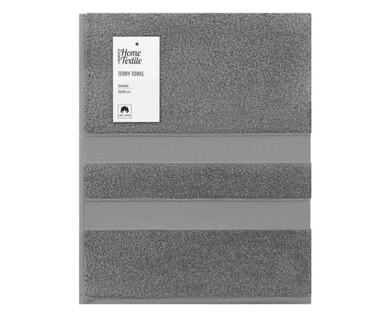 Рушник Ardesto Splendid 100% бавовна, сірий 50х90 см (ART2350GR)