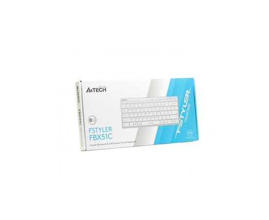 Клавіатура A4Tech FBX51C Wireless/Bluetooth White (FBX51C White), зображення 8 Клавіатура A4Tech FBX51C Wireless/Bluetooth White (FBX51C White), зображення 8