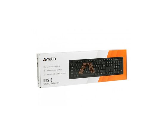 Клавиатура A4Tech KKS-3 USB Black, изображение 5 Клавиатура A4Tech KKS-3 USB Black, изображение 5