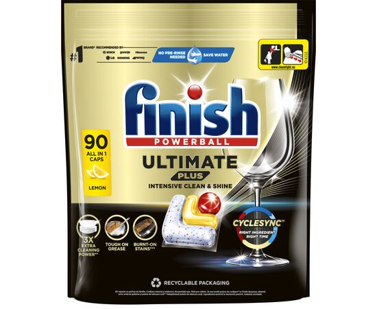 Таблетки для посудомийних машин Finish Ultimate Plus All in 1 Lemon 90 шт. (5908252011025)