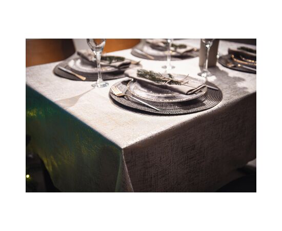 Скатерть Ardesto Shine 100% полиэстер, золотистый 120х140 см (ART07SG), изображение 4 Скатерть Ardesto Shine 100% полиэстер, золотистый 120х140 см (ART07SG), изображение 4