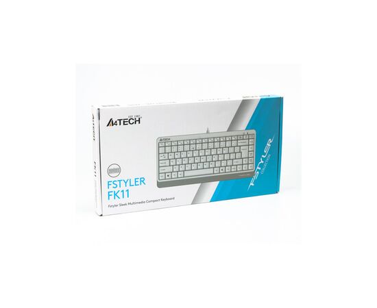 Клавіатура A4Tech FK11 Fstyler Compact Size USB White (FK11 USB (White)), зображення 4 Клавіатура A4Tech FK11 Fstyler Compact Size USB White (FK11 USB (White)), зображення 4
