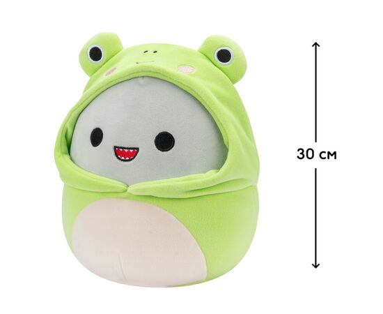 Мягкая игрушка Squishmallows Акула Гордон 30 см, в одежде (SQER00932), изображение 2 Мягкая игрушка Squishmallows Акула Гордон 30 см, в одежде (SQER00932), изображение 2