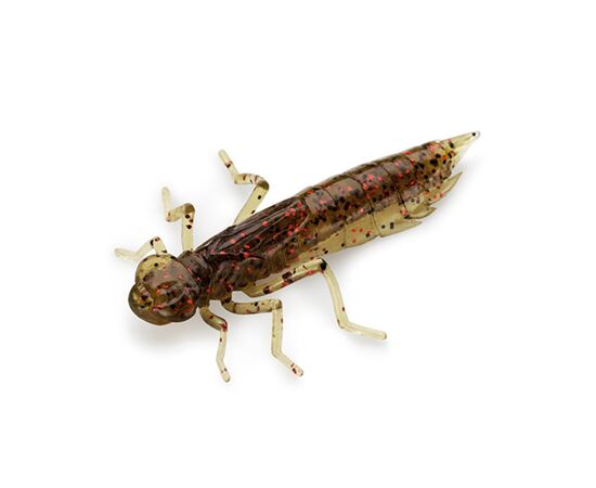 Силікон рибальський FishUP Dragonfly 1.2" 045 - Green Pumpkin/Red&Black (10шт/уп) (1864.04.83)