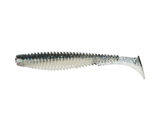 Силикон рыболовный FishUP U-Shad 4" 201 - Bluegill/Pearl (8шт/уп) (1864.11.18)