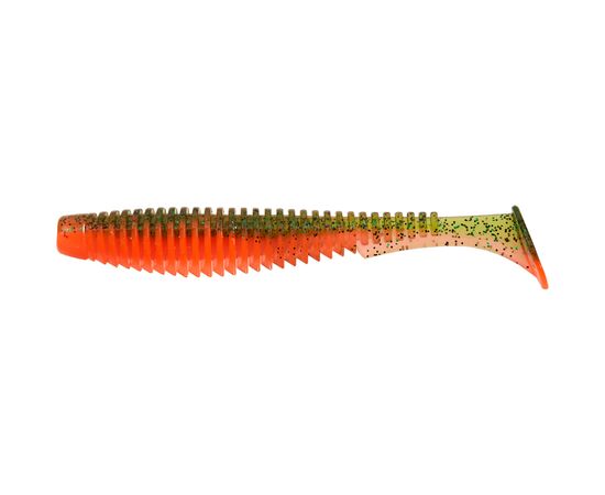 Силикон рыболовный FishUP U-Shad 4" 205 - Watermelon/Flo Orange (8шт/уп) (1864.11.22)