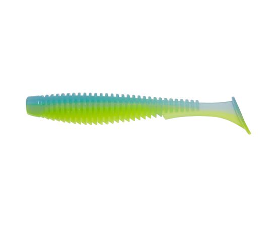 Силикон рыболовный FishUP U-Shad 4" 206 - Sky/Chartreuse (8шт/уп) (1864.11.23)